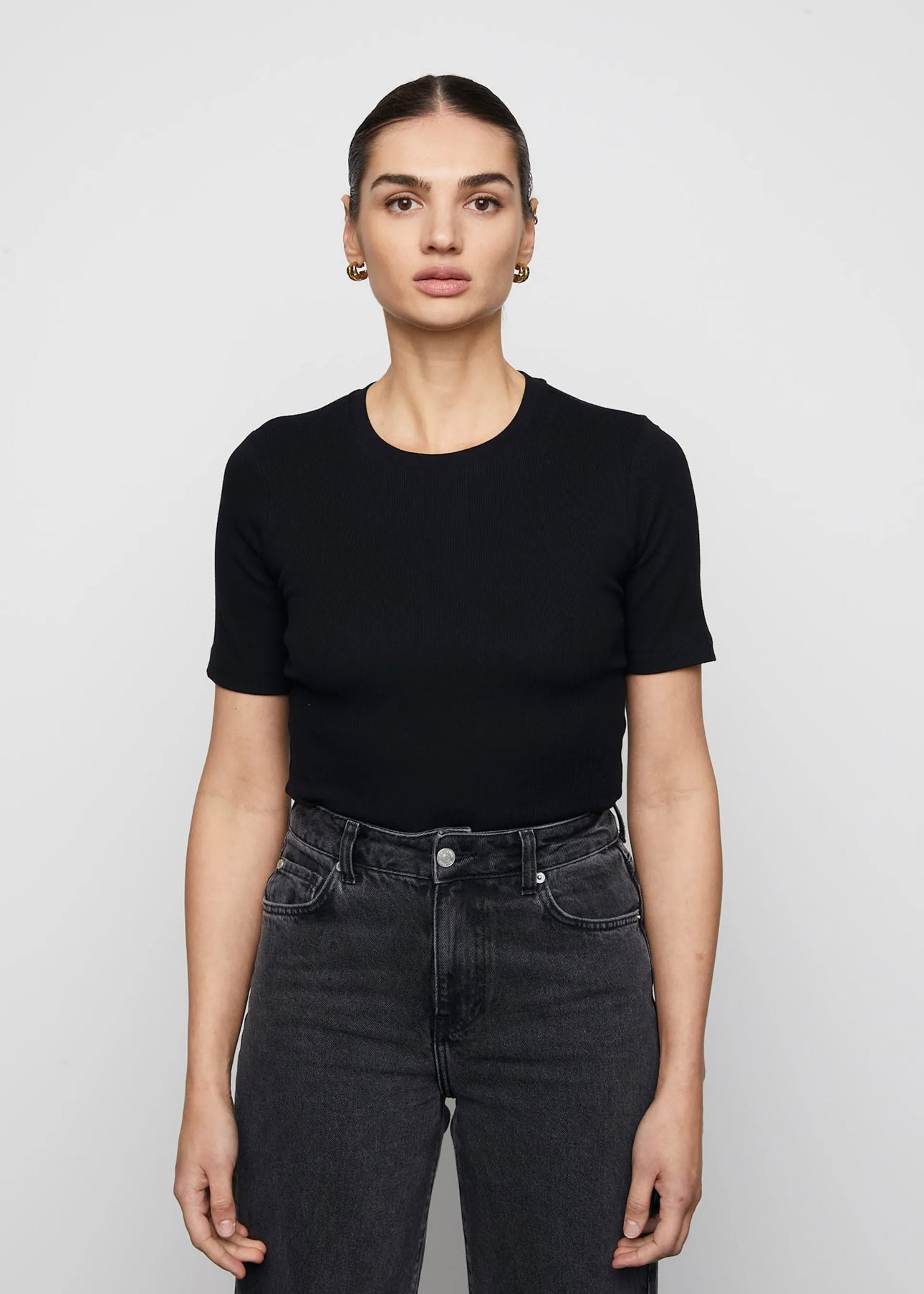 Camilla Pihl Pippa Rib tee - Black