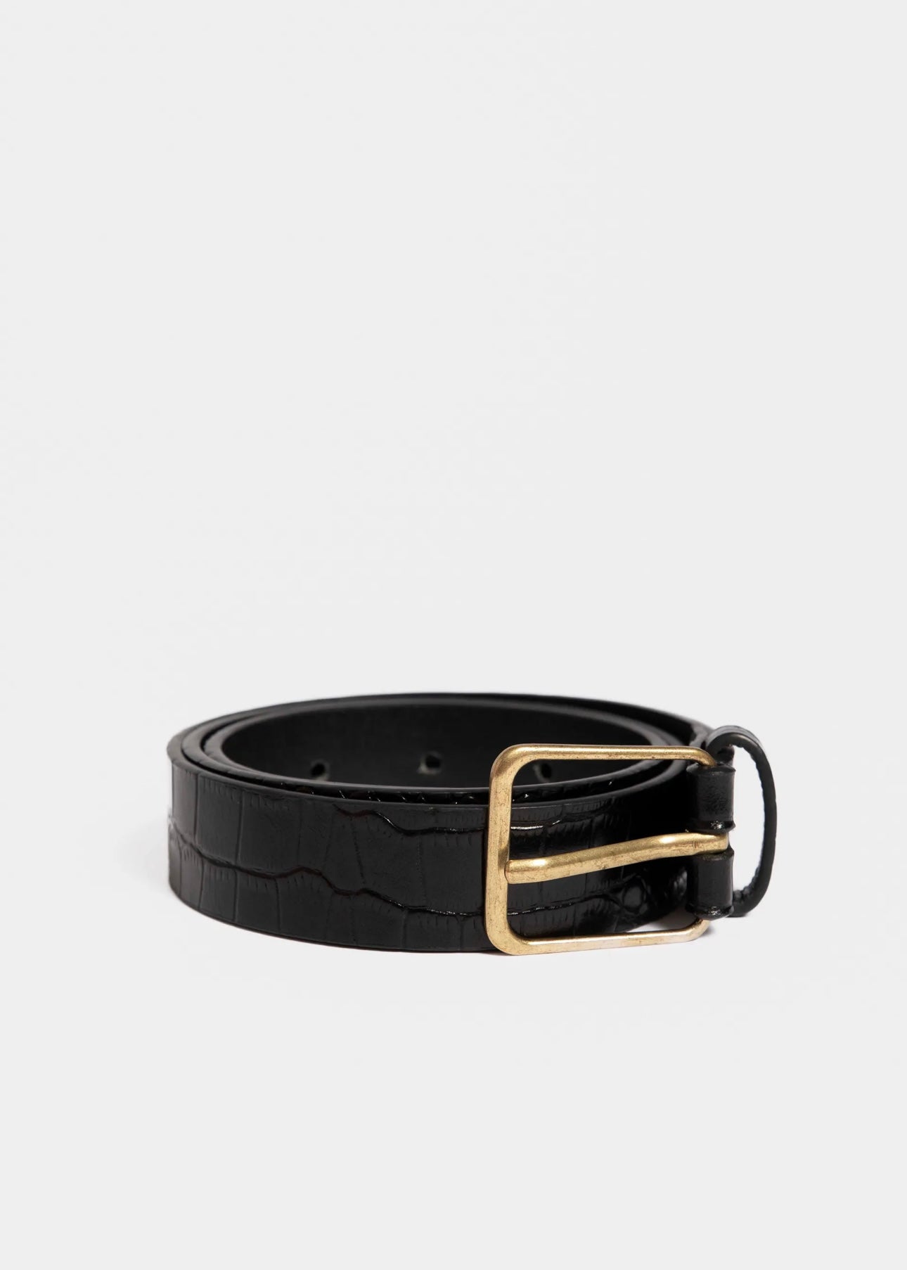 Camilla Pihl Aiden belt - Black Croco