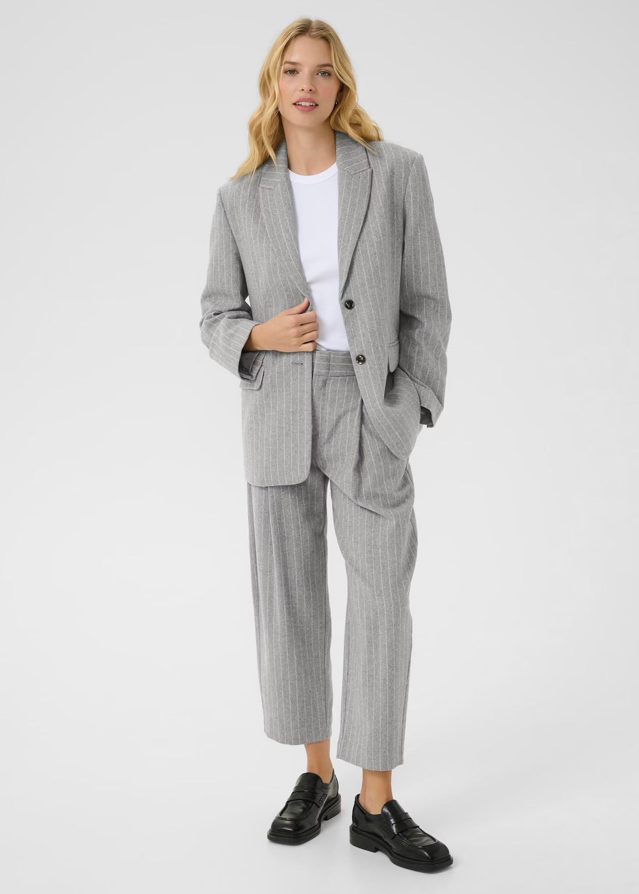 Somaya blazer Medium Grey Pinstripe