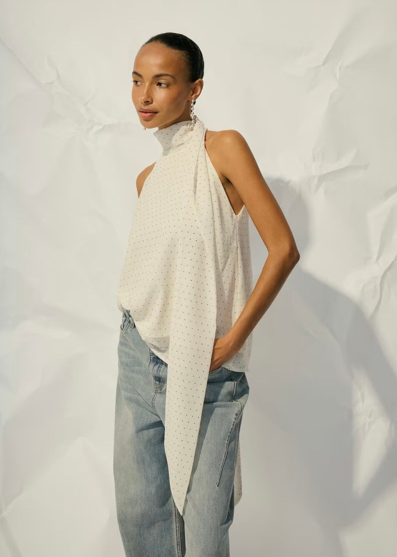 Dorah Top Birch Dot