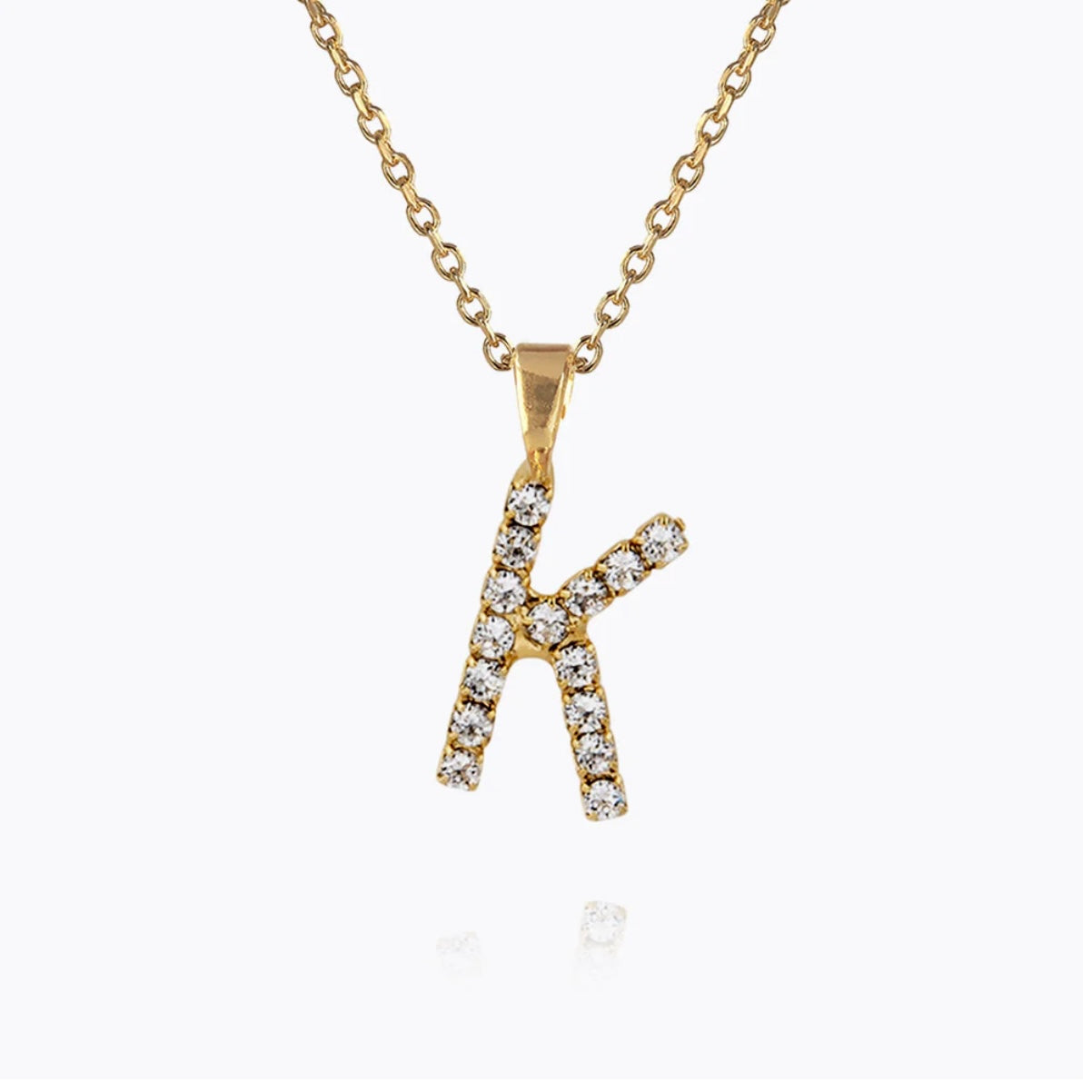 Caroline Svedbom Mini Letter necklace Gold Letter K