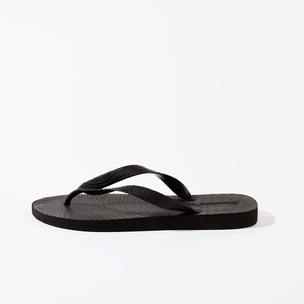 Sleepers Slim Wide Strap flip flop - Black