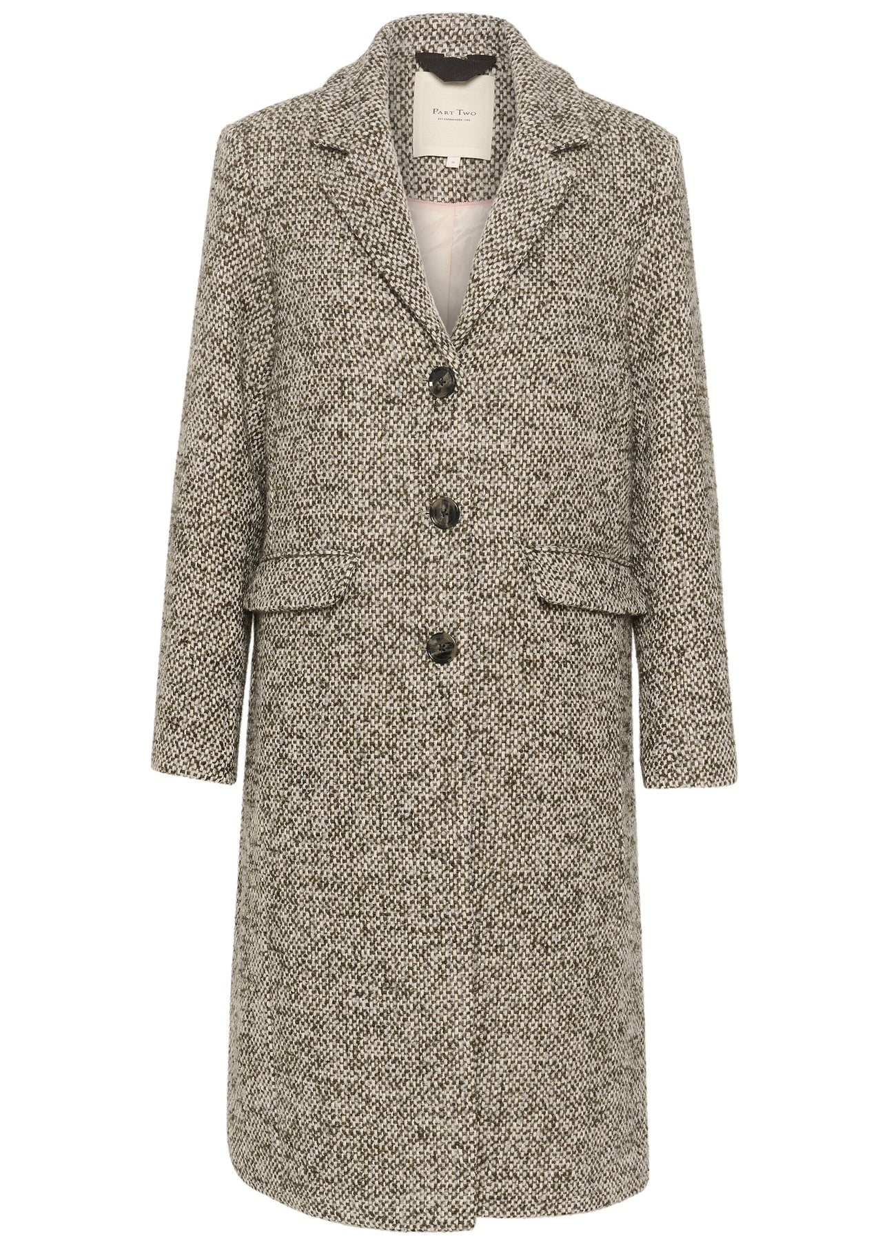 Part Two Lillyanne coat - Smokey Olive Tweed