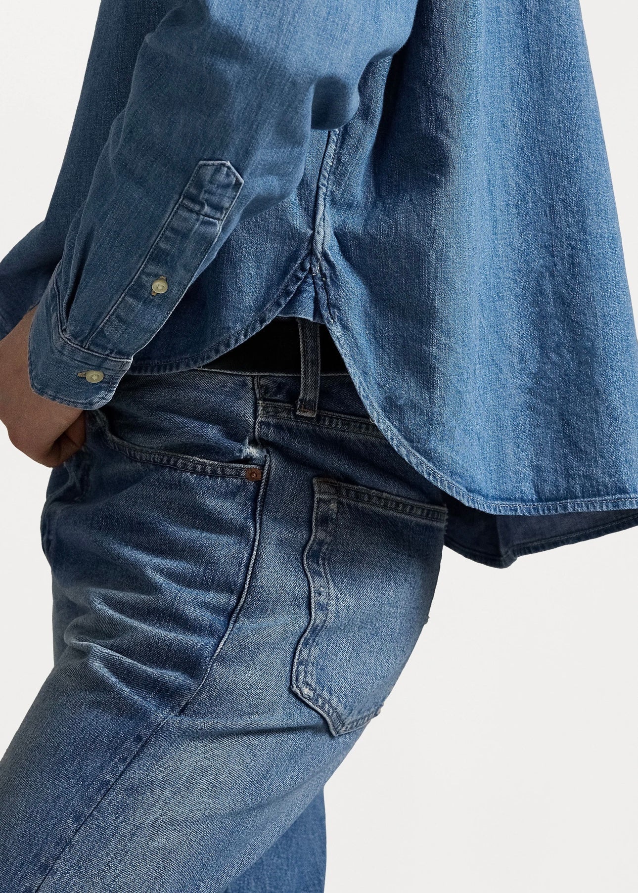 Boxy Denim shirt Zaia Wash