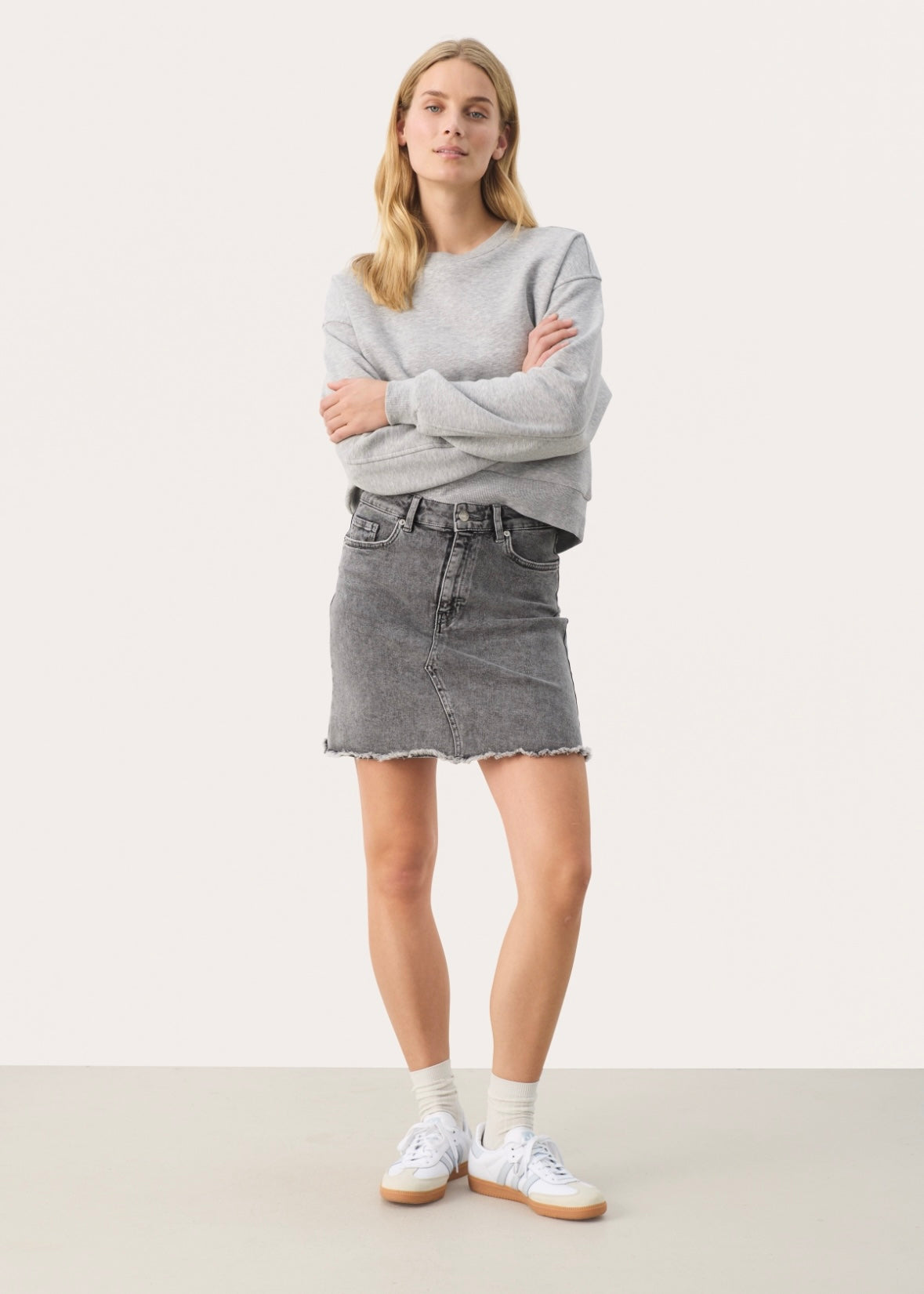 Part Two Jenice skirt - Grey Denim