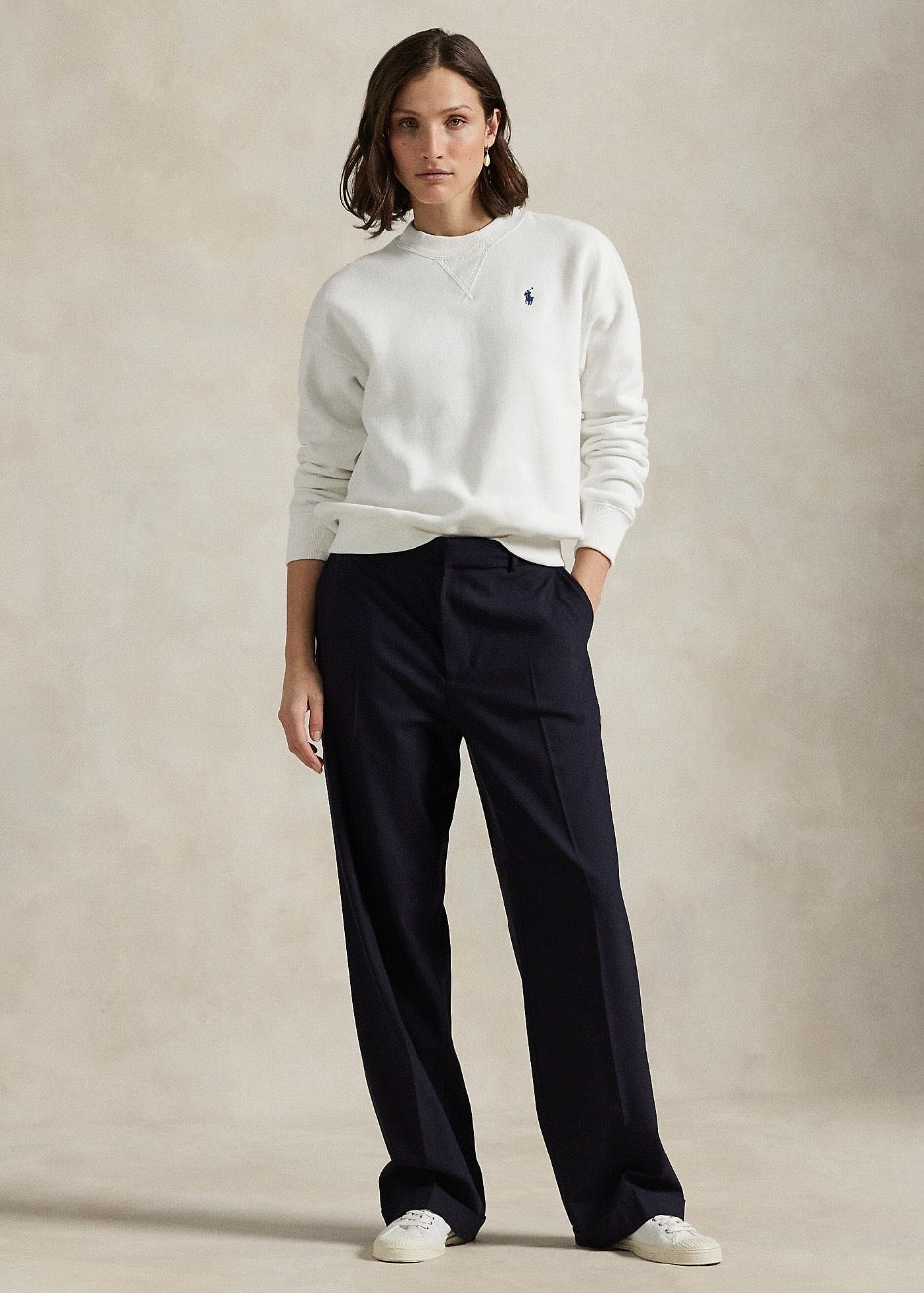 Fleece Crewneck White