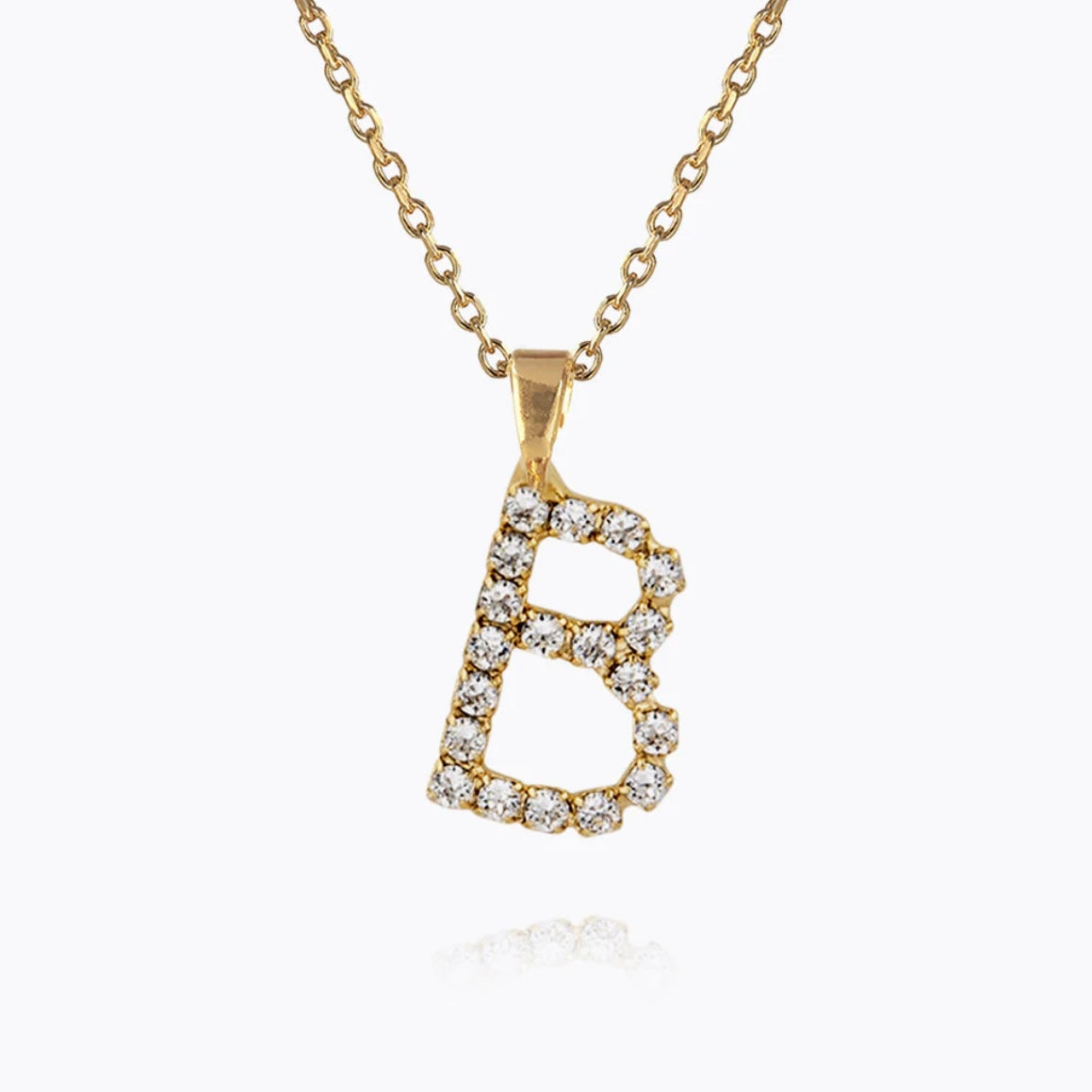Caroline Svedbom Mini Letter necklace Gold Letter B