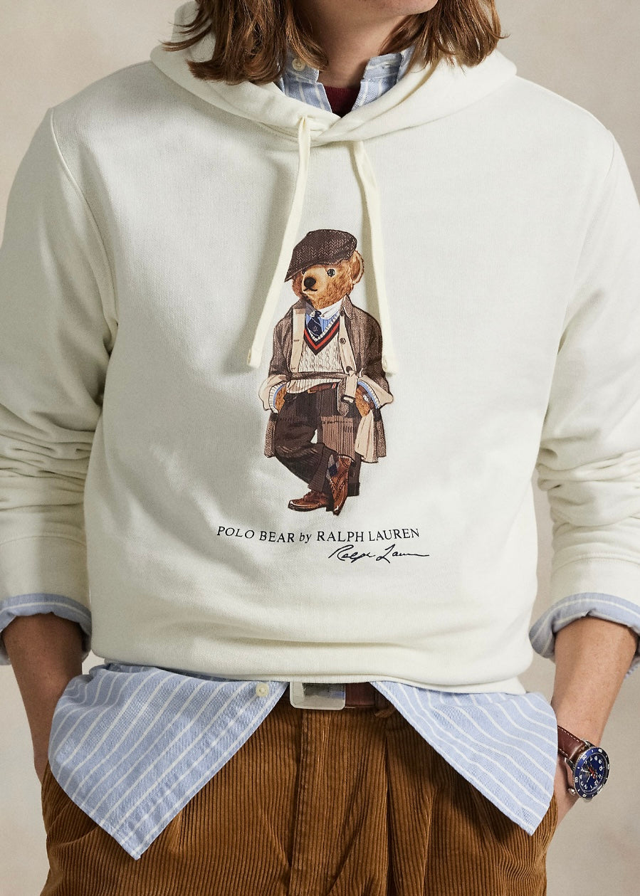 Bear hoodie Deckwash White