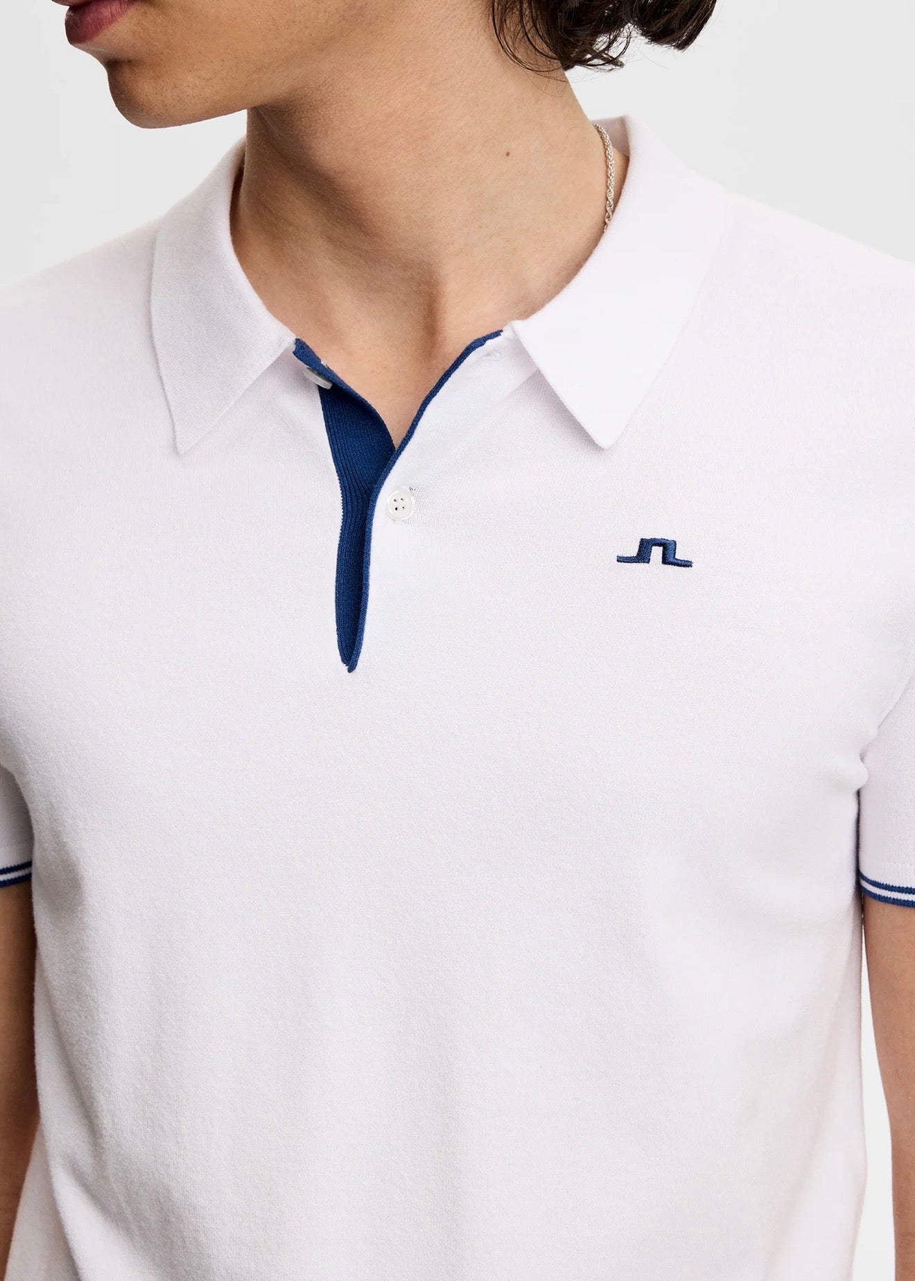 Matheo Knit Golf Polo White