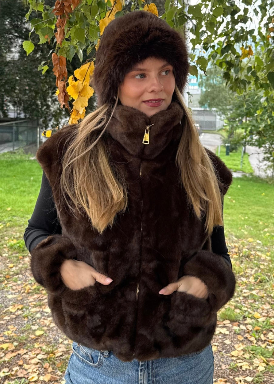 St. Moritz vest Brun