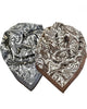 Wool-Silk Scarf Brown/Black