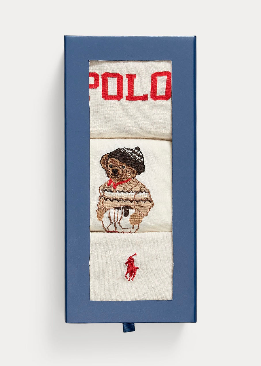 Bear Crew sock 3-pack Oatmeal/Ivory