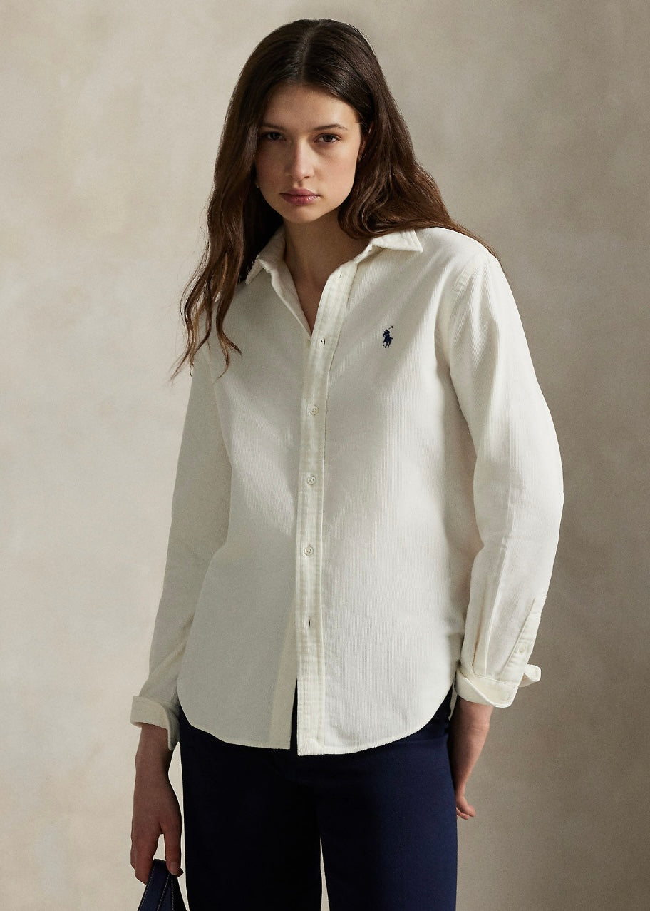 Classic Fit Corduroy shirt Warm White