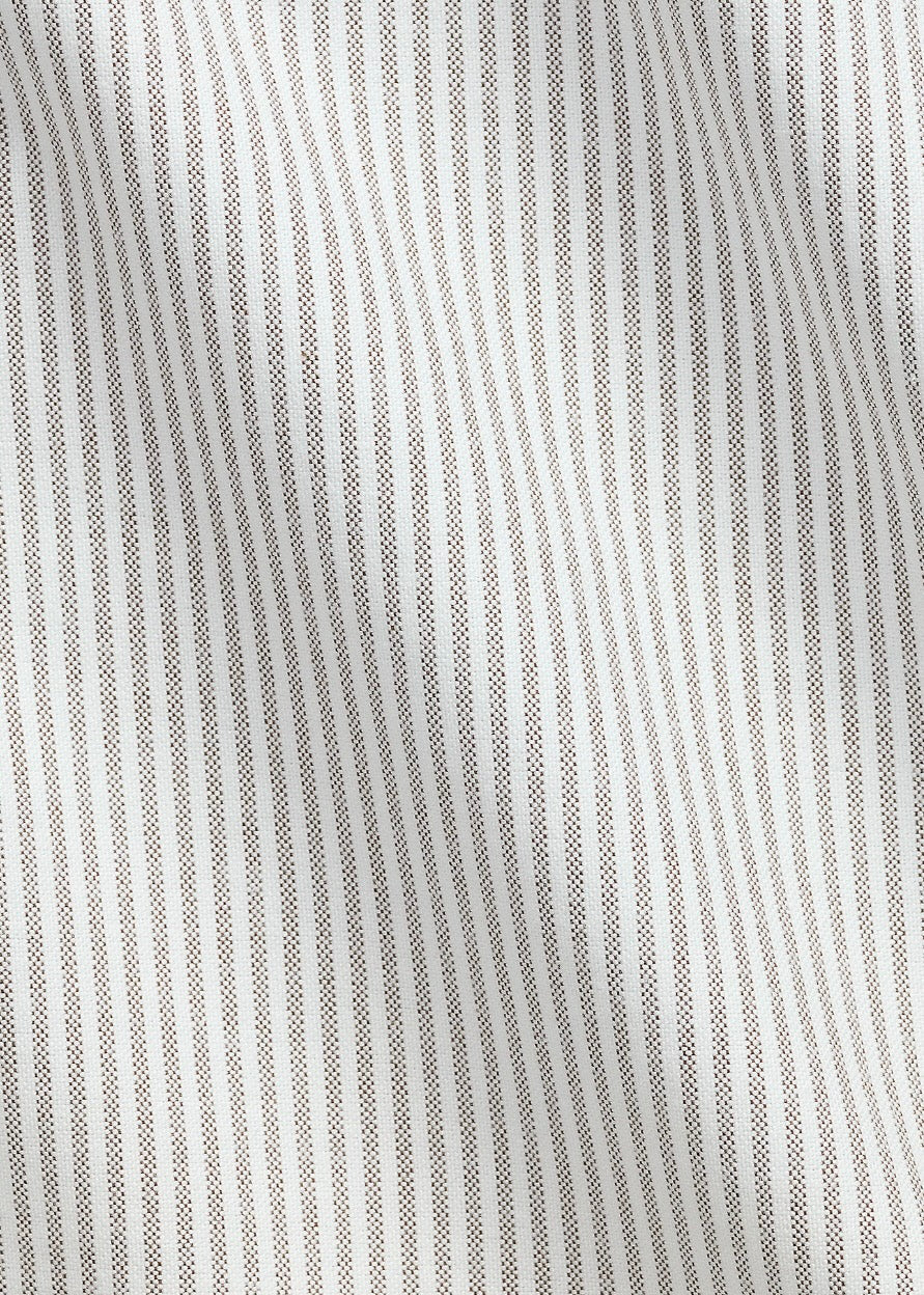 Slim Fit Striped Oxford shirt Pale Russet/White