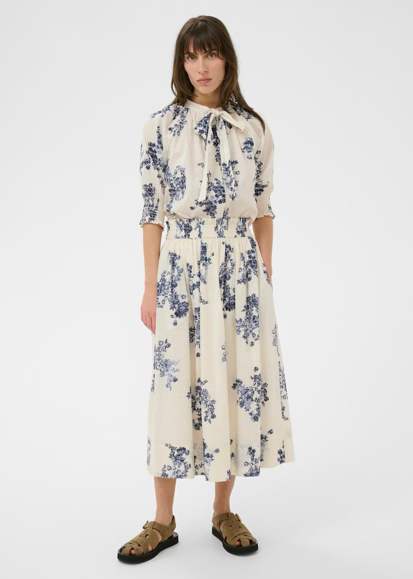 Amaia Skirt Blue Shadow Flower