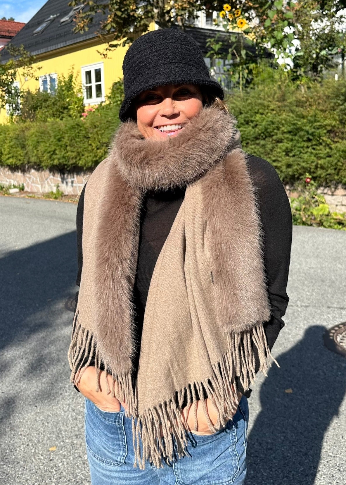 Jackie ullskjerf Taupe