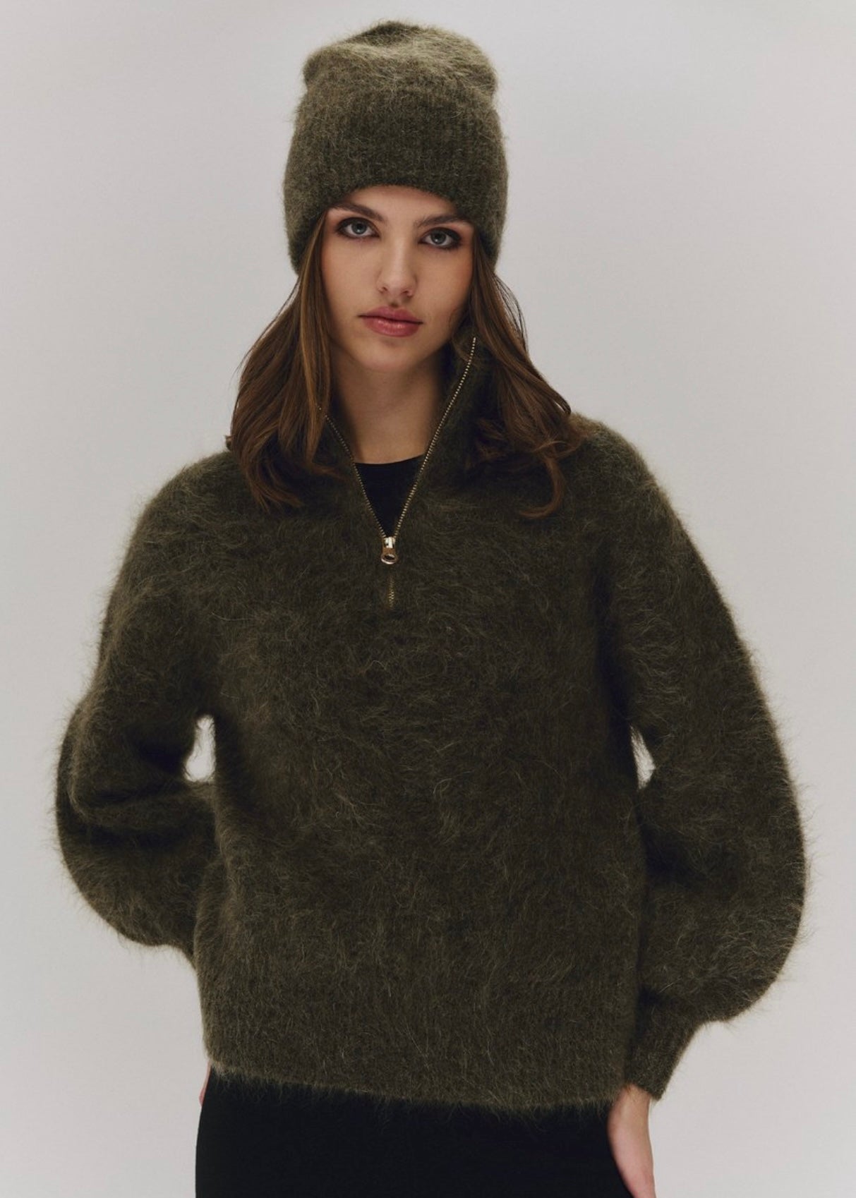 Li Chunky sweater Moss Green