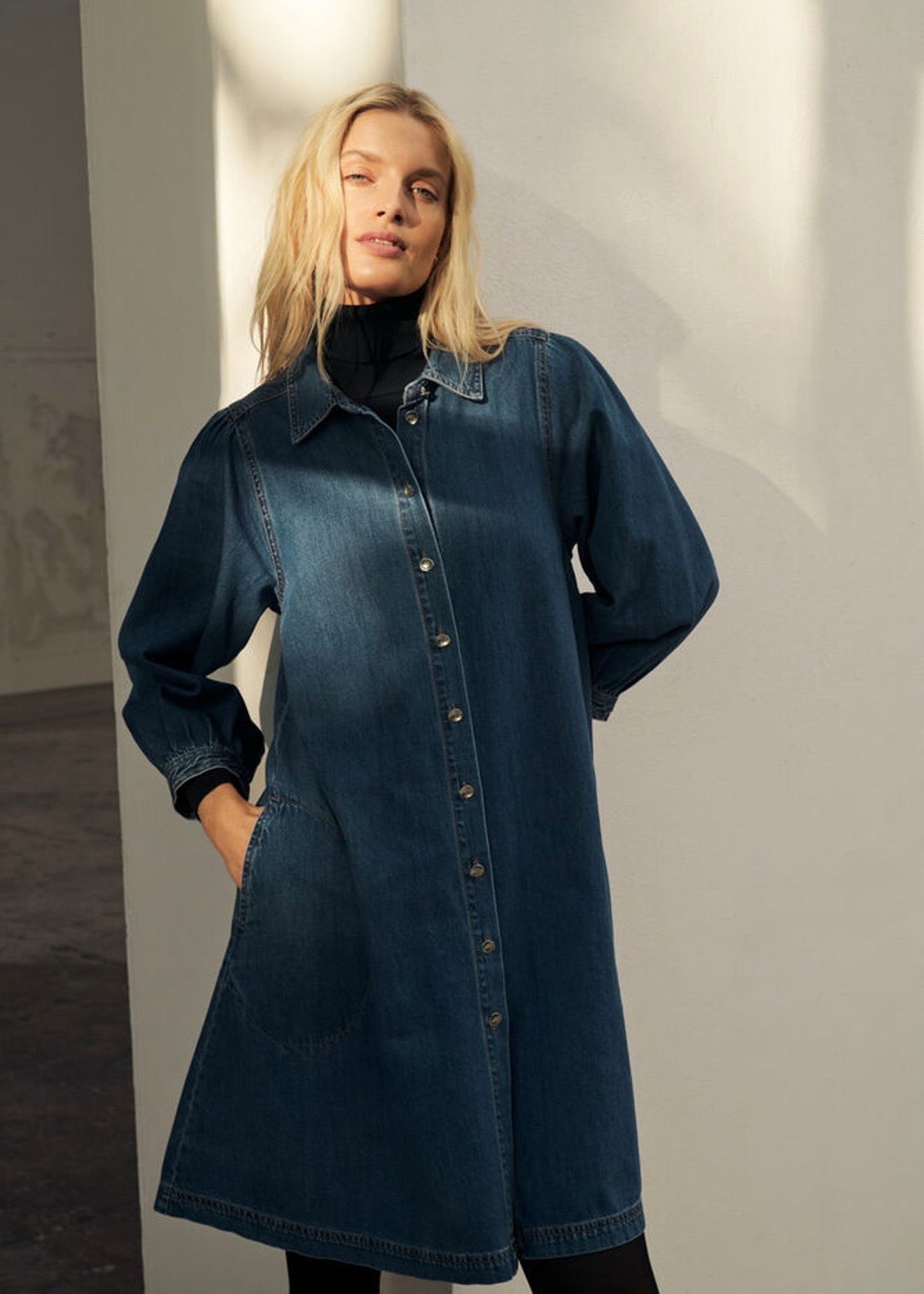 Eleinar Dress Medium Blue Denim