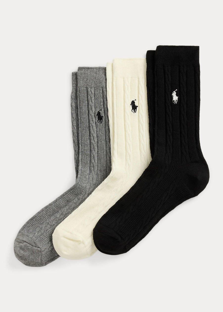 Cable socks Black Assorted