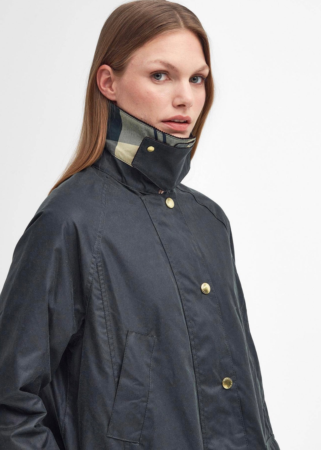 Long Beadnell Wax Jacket Sage