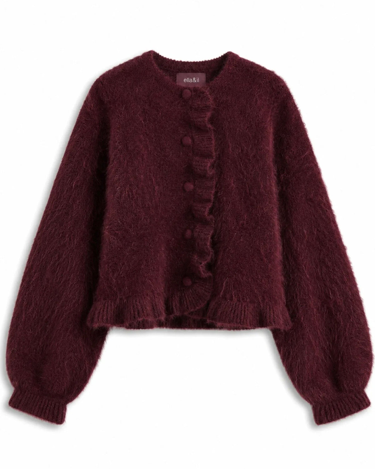 Ana Chunky Cardigan Oxblood