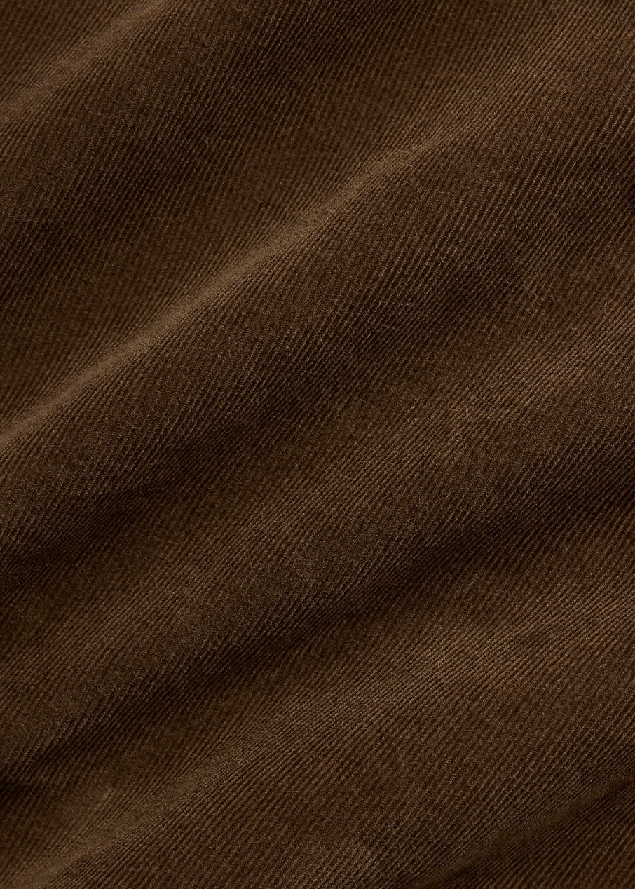 Custom Fit Corduroy shirt Brown