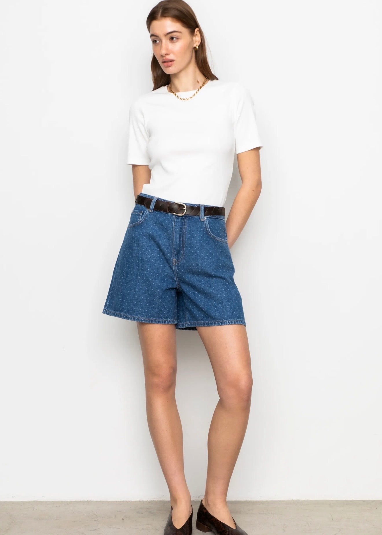 Lyle Shorts Mid Blue Dot