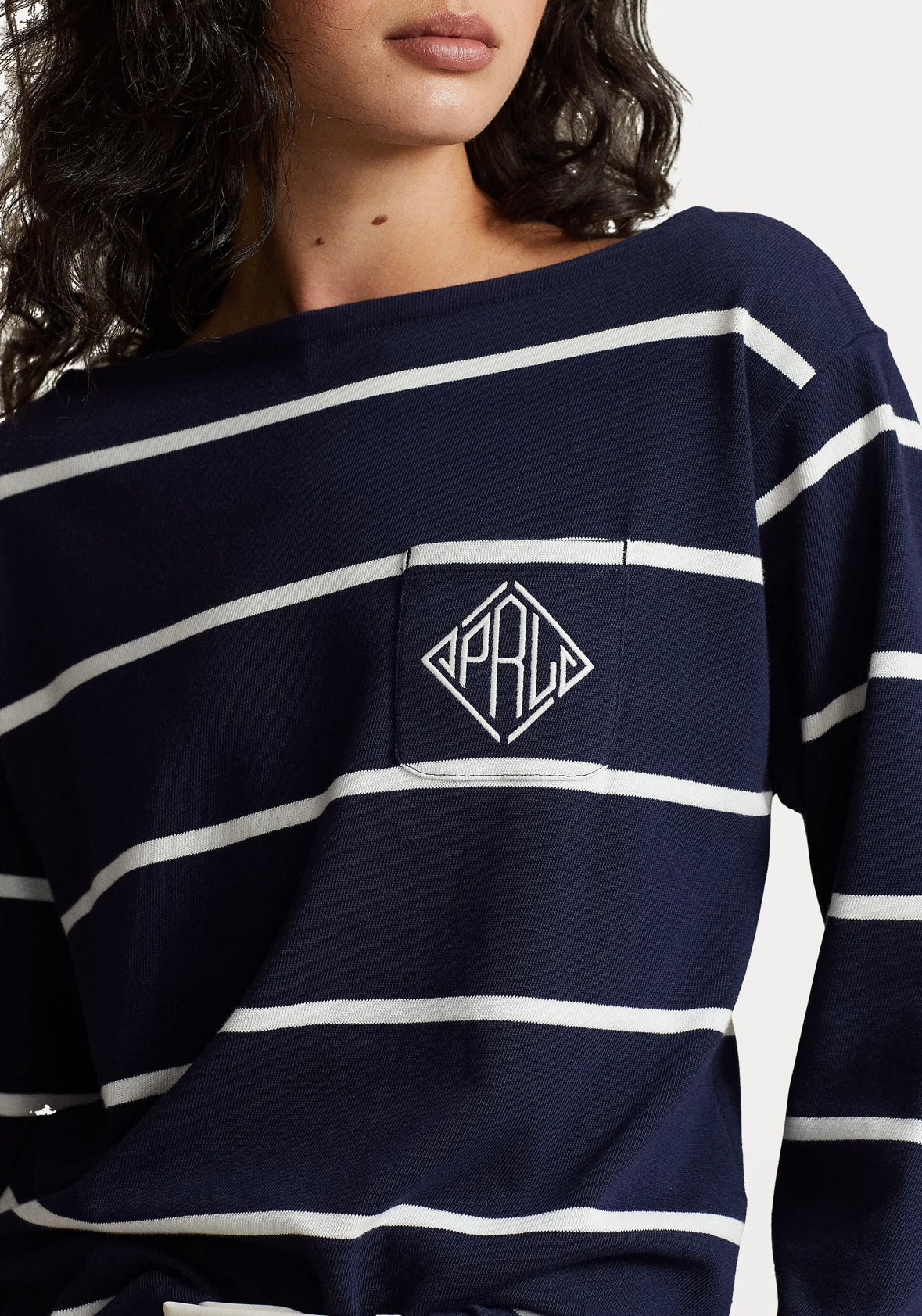 Polo Ralph Lauren longsleeve - Navy/White Stripe