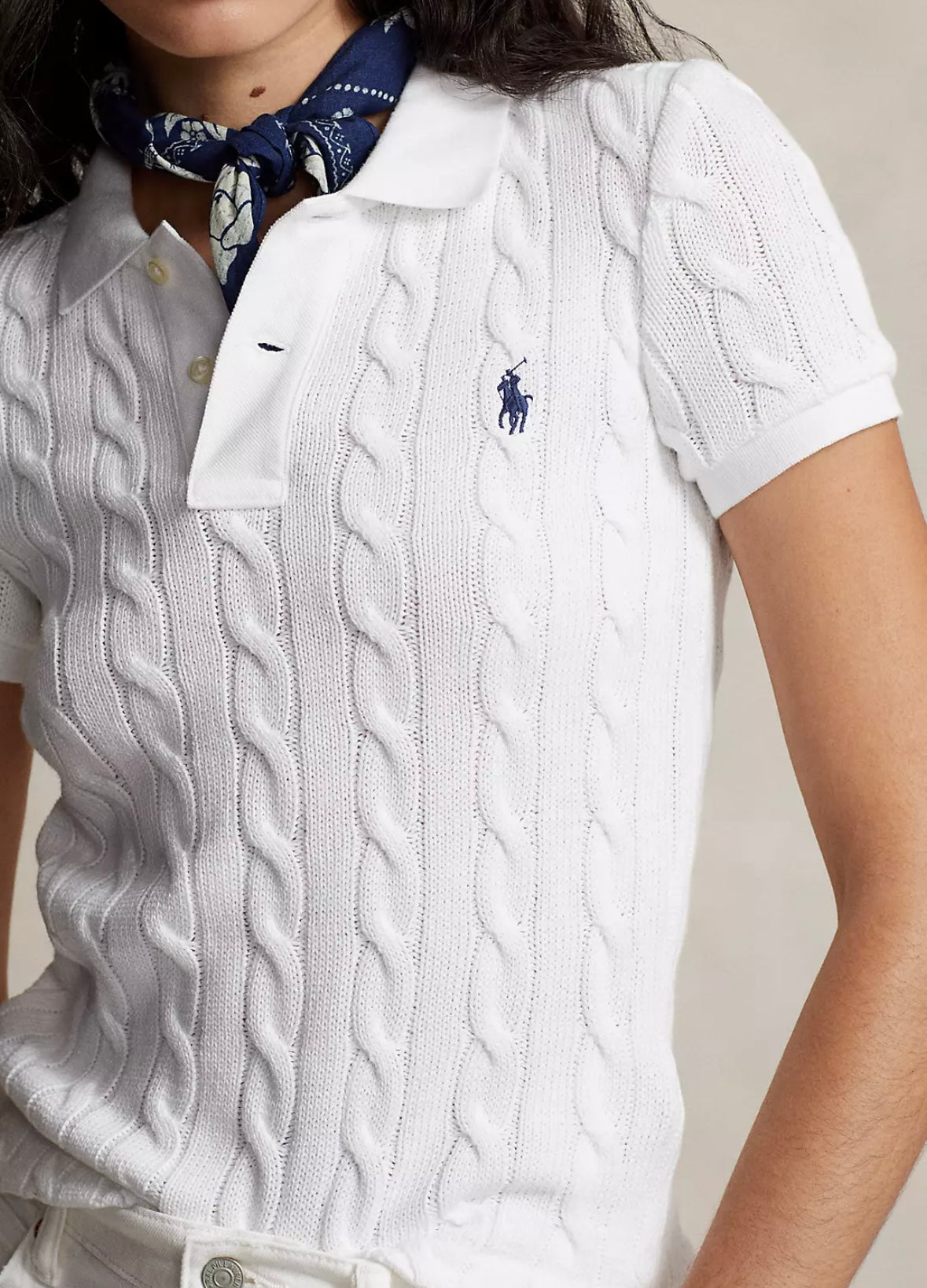 Polo Ralph Lauren Cable pique - White