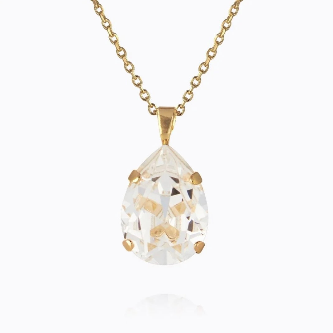 Caroline Svedbom Mini Drop necklace Gold Crystal