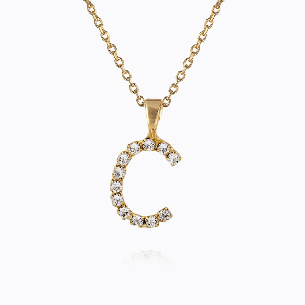 Caroline Svedbom Mini Letter necklace Gold Letter C