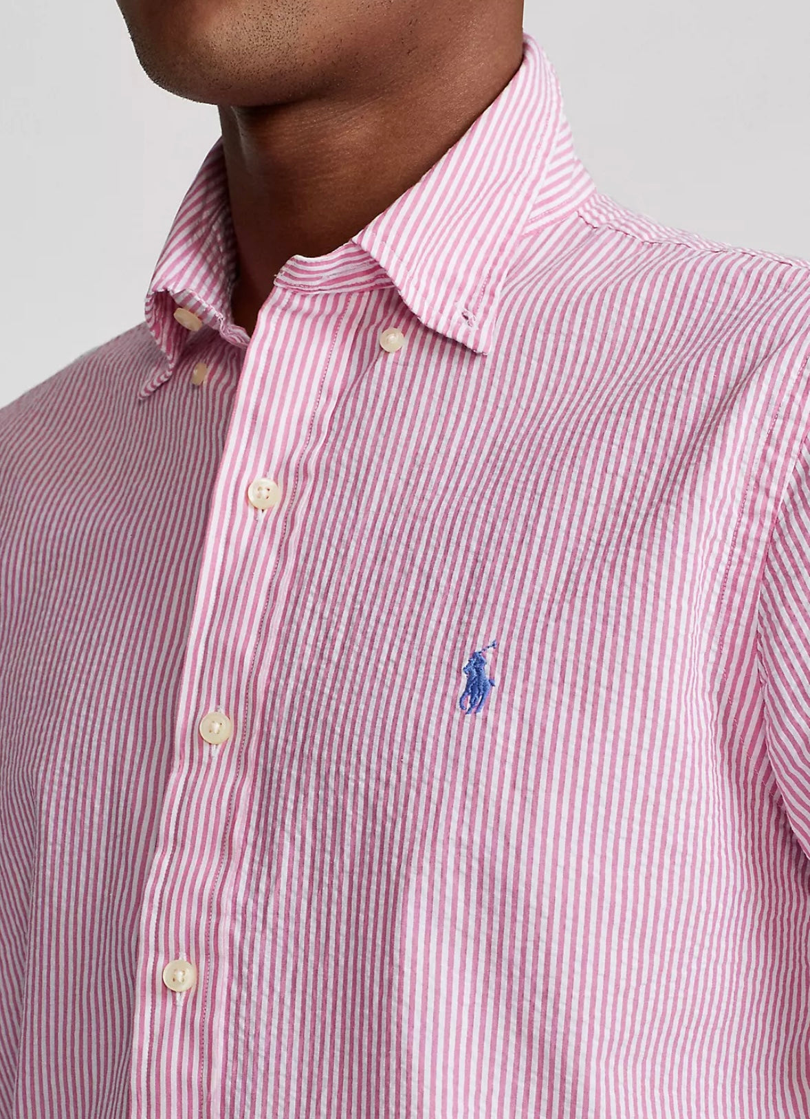 Polo Ralph Lauren Crepe Short shirt - Rose/White