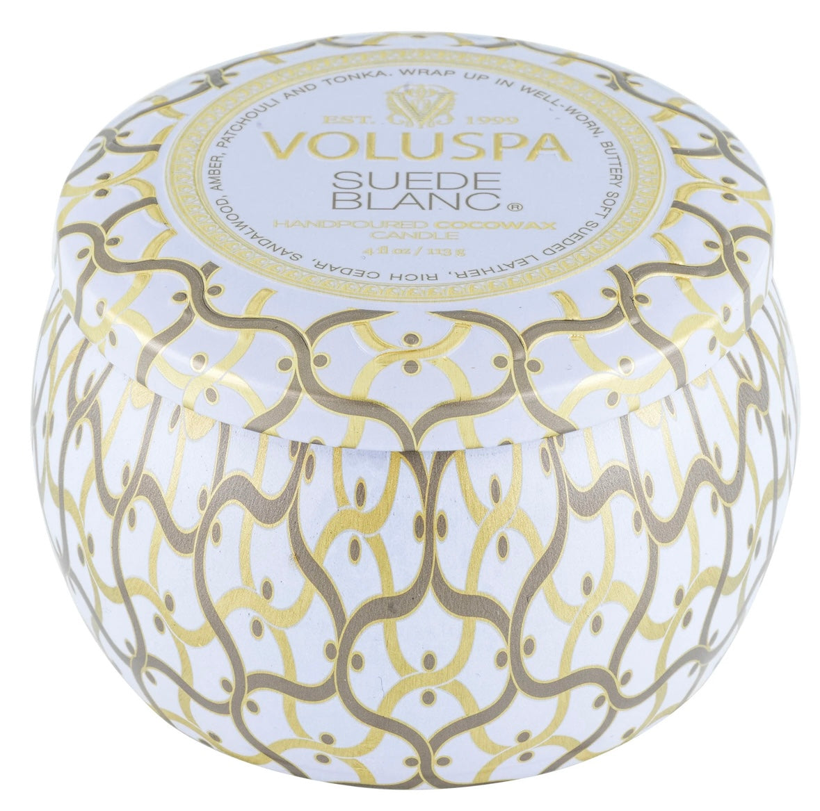 Voluspa Mini Tin candle - Suede Blanc