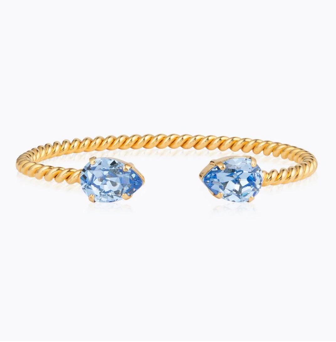 Caroline Svedbom Mini Drop bracelet Gold Light Sapphire