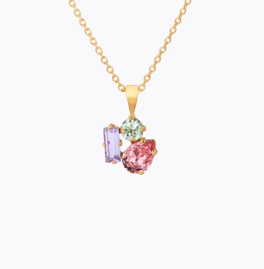 Caroline Svedbom Isa necklace Gold Pastel Combo