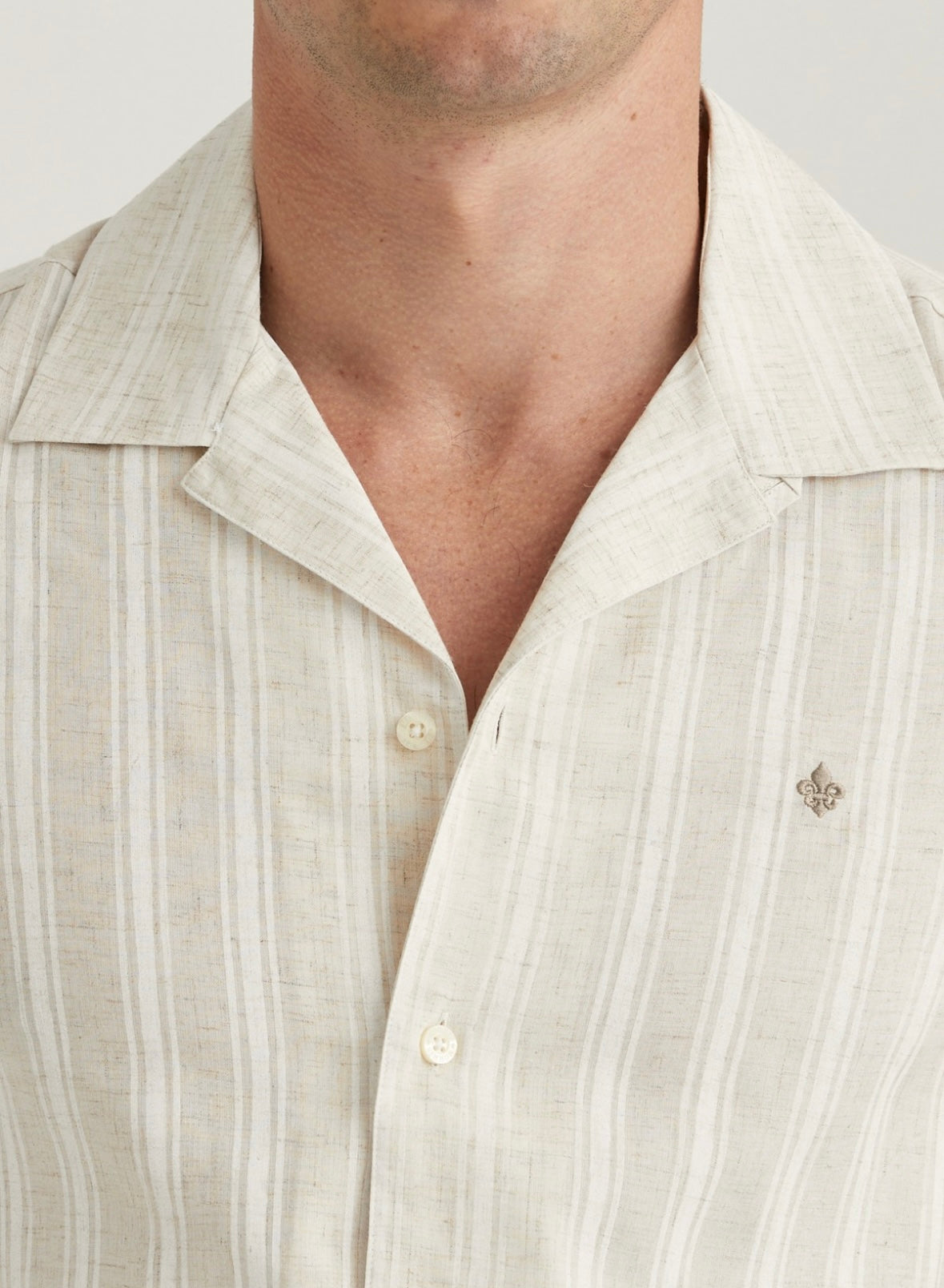 Morris Printed Short Sleeve shirt - Offwhite