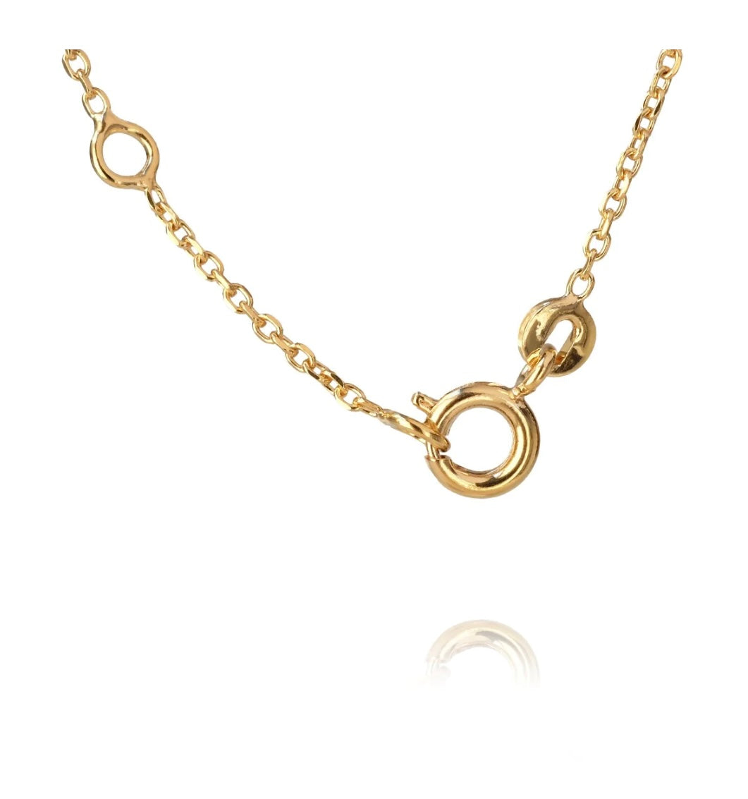 Caroline Svedbom Mini Drop Necklace Gold Greige