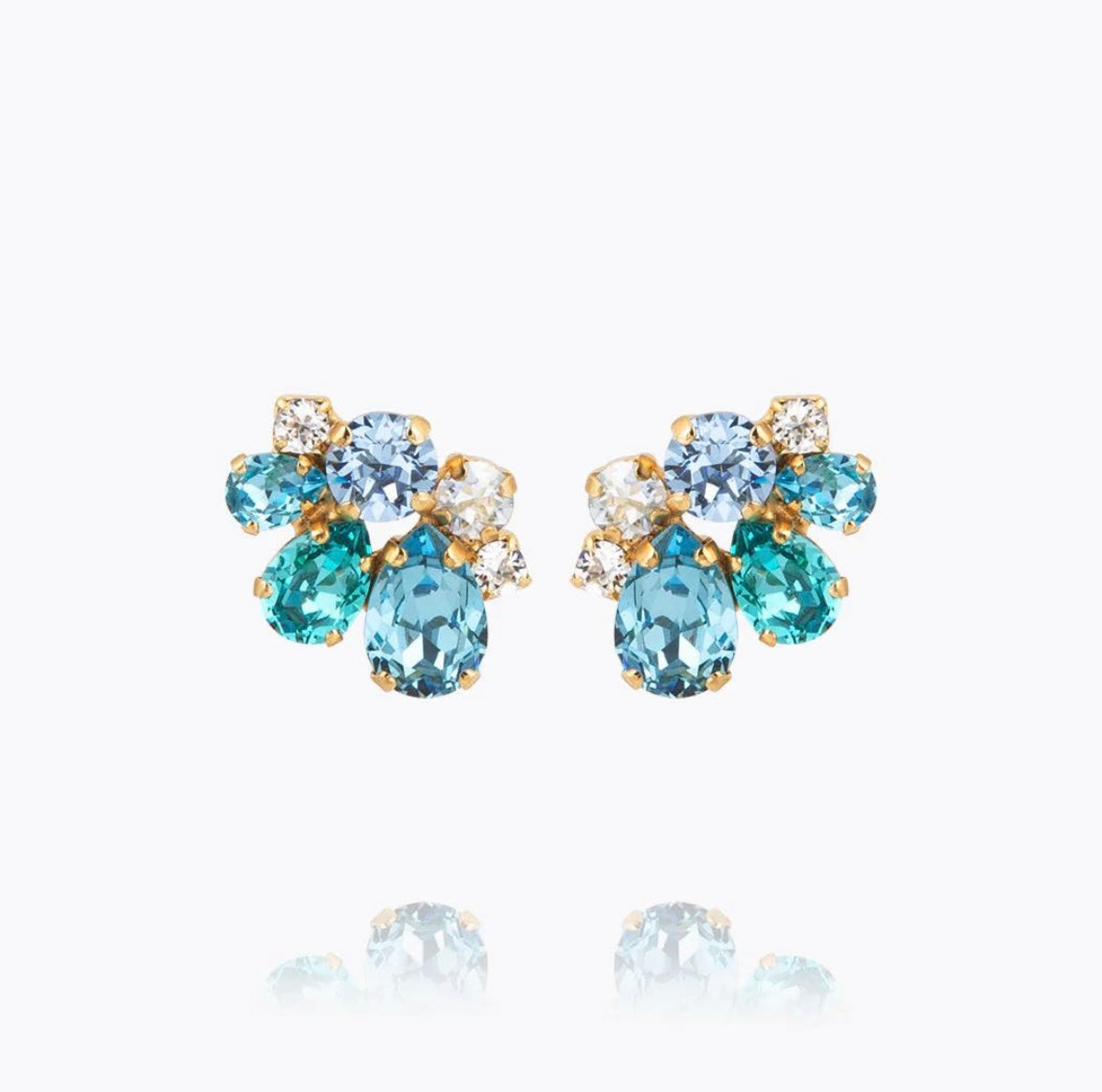 Caroline Svedbom Katie earrings Gold Sea Breeze Combo