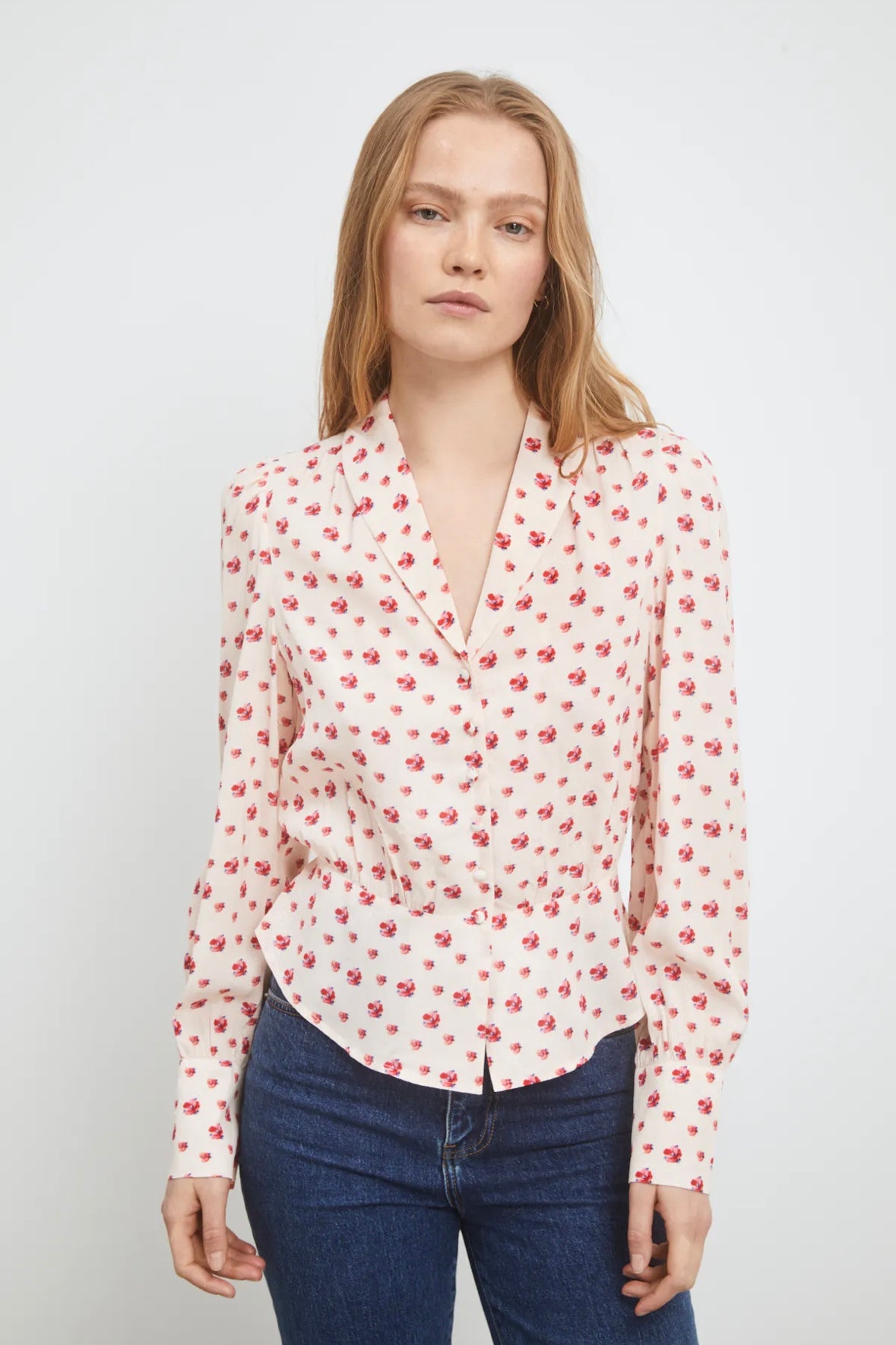 Camilla Pihl Papil blouse - Pink Berry Print