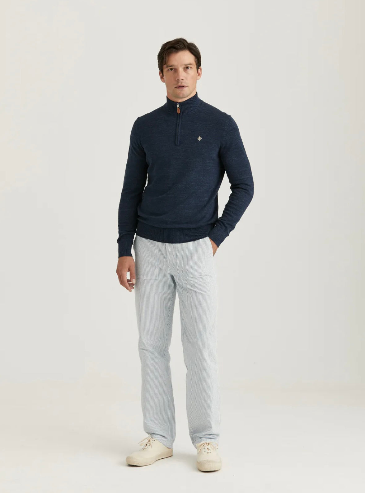 Morris Randall Half Zip - Navy