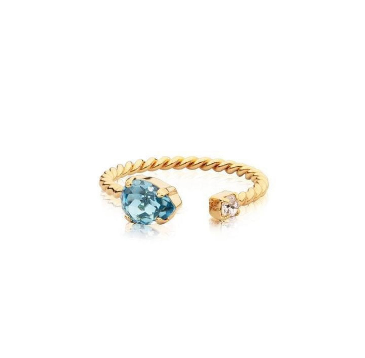 Caroline Svedbom Nani ring Gold Aquamarine